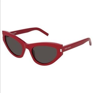 Saint Laurent SL 215 Grace Red Cat Eye Sunglasses